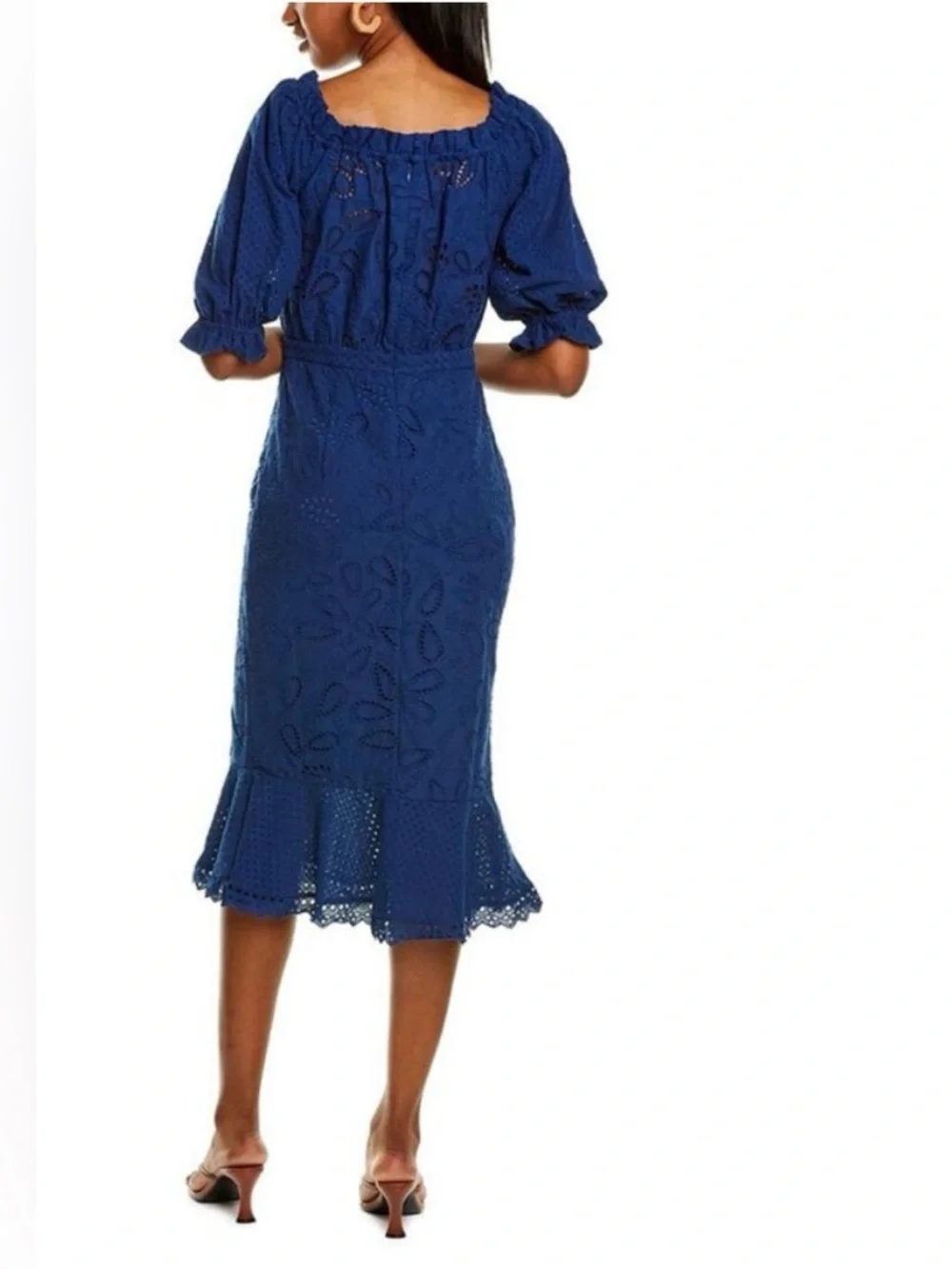 Saloni Olivia French Lace Midi Dress - Picture 2 of 10